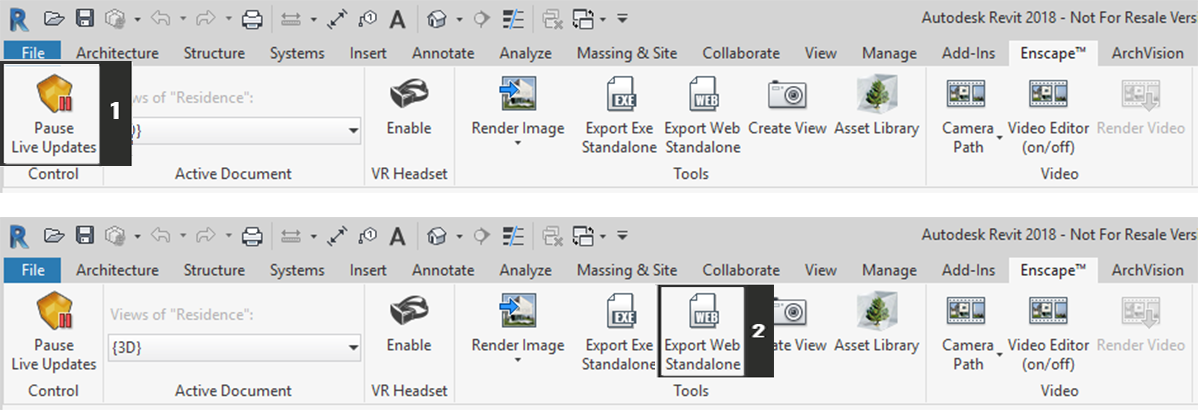 Export the web standalone with two clicks