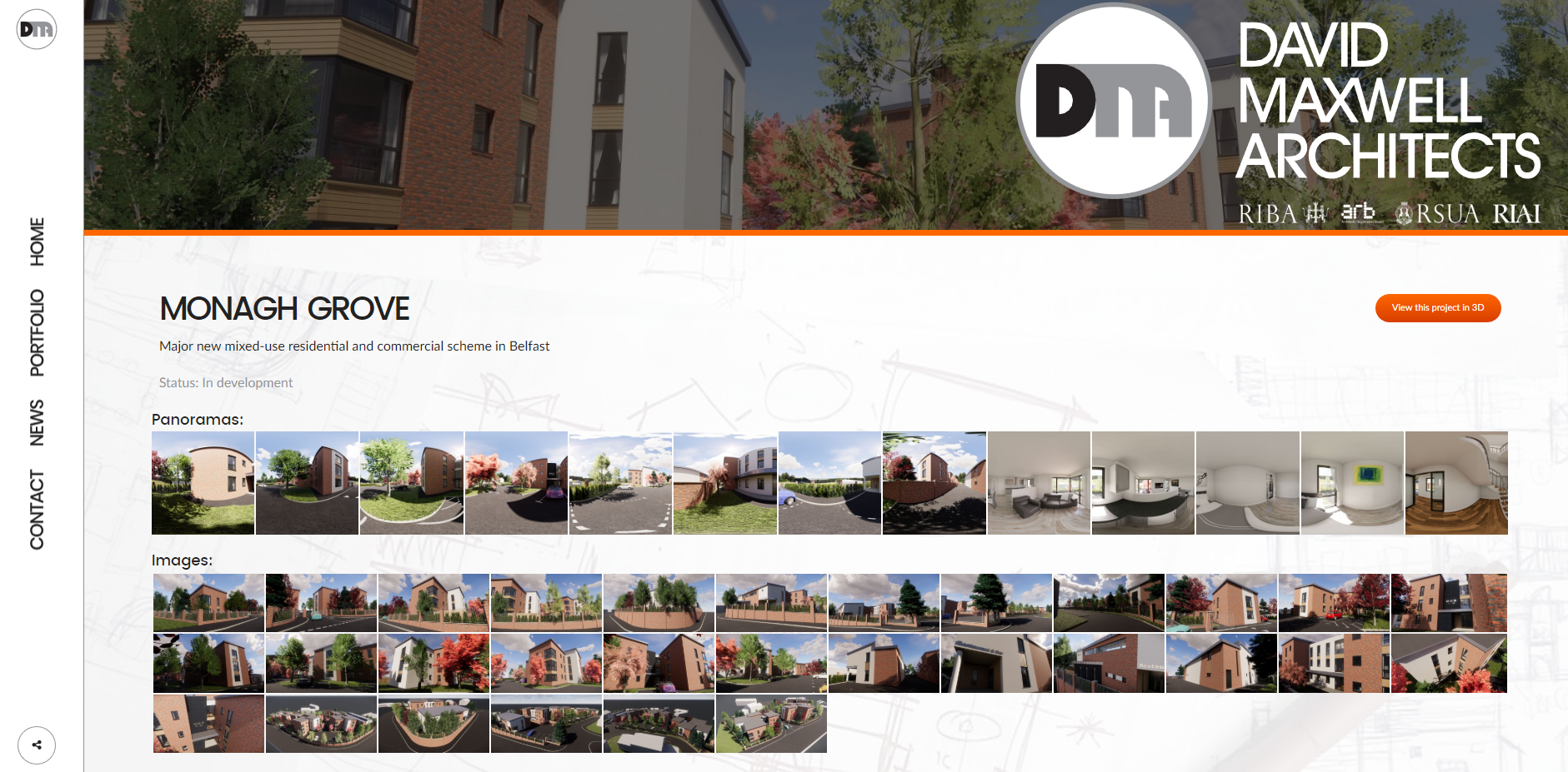 Host panoramas on your website to give potential clients an overview of your work