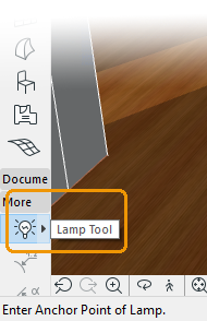 Lamp Tool button location