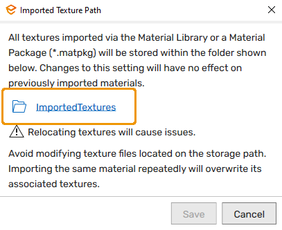 Imported Texture Path